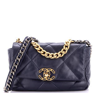 Chanel Medium 19 Flap Bag Quilted Leather